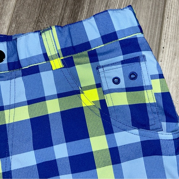 Nike Golf Plaid Shorts Sz Large Boys Polyester Spandex Waist w Stretch - Picture 10 of 10